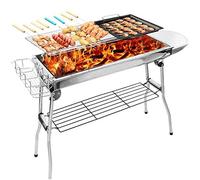 KRXSOBNV, Griglia for Barbecue Barbecue Cucina Domestica Picnic Picnic Barbecue Multi-Persona a Carbone Addensato di qualità con ripiano da Picnic Pieghevole Portatile Selvaggio,Griglie per Barbecue