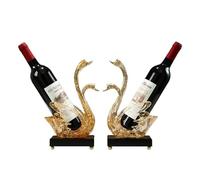 KRXSOBNV Il vino， 2 pezzi, portabottiglie cigno, resina elegante e bella