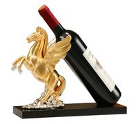 KRXSOBNV Il vino， Portabottiglie for cavalli, stile creativo singolo, supporto stabile(Gold)