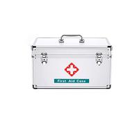 KRXSOBNV, Kit di Pronto Soccorso Scatola for medicinali for la casa Medicina Portatile Custodia for armadietto dei Grandi Dimensioni for Kit for Esterni Domestici,Kit di Pronto Soccorso(Silver,M)