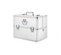 KRXSOBNV, Kit di Pronto Soccorso Scatola for medicinali for la casa Medicina Portatile Custodia for armadietto dei Grandi Dimensioni for Kit for Esterni Domestici,Kit di Pronto Soccorso(Silver,S)