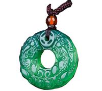 KRXSOBNV La collana dell'acqua， Collana con ciondolo di giada intagliata a mano, collane for uomo e donna, gioielli