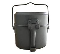 KRXSOBNV La scatola del pasto， Contenitore for il pranzo in alluminio, contenitore for alimenti in metallo, for snack, 3 scomparti for uomini e donne, for esterni, portapranzo