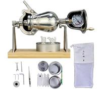 KRXSOBNV, Macchina for popcorn in acciaio inossidabile 304, mini macchina for popcorn a mano, popcorn cinese vintage da 260 ml for divertimento in famiglia e feste,Macchina per popcorn