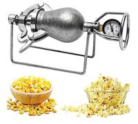 KRXSOBNV, Macchina for popcorn retrò con manometro - Macchina for popcorn con manovella, Mini popcorn in acciaio inossidabile - for feste in casa, piccola 100 ml,Macchina per popcorn(Small 100ml)