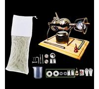 KRXSOBNV, Macchina for popcorn vintage cinese, macchina for popcorn in acciaio inossidabile 304, mini popcorn manuale con manovella manuale, riscaldamento lento con manometro,Macchina per popcorn