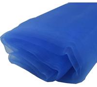 KRXSOBNV, Matrimonio Compleanno Arco Decorazione Cucito Fai da Te Casa Tovaglia Tenda Cristallo Tulle Rotolo Organza Panno di Garza Trasparente,La Seta di Eugen(Royal Blue,90cm x 280cm)