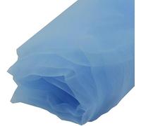 KRXSOBNV, Matrimonio Compleanno Arco Decorazione Cucito Fai da Te Casa Tovaglia Tenda Cristallo Tulle Rotolo Organza Panno di Garza Trasparente,La Seta di Eugen(Light Blue,90cm x 280cm)