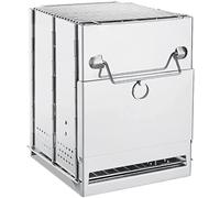 KRXSOBNV, Mini griglia for Barbecue Multifunzionale da Campeggio in Acciaio Inossidabile Stufa a Legna Quadrata for Uso Domestico Stufa for Barbecue Pieghevole Portatile,Griglie per Barbecue