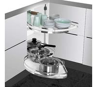 KRXSOBNV, Mobile ad angolo da cucina, mobile da cucina estraibile, for armadi ad angolo, retrofit, con cassetto telescopico, aperto a sinistra,Organizzatore ad angolo per cucina