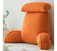 KRXSOBNV Mobiletto porta scarpe, Cuscino relax a cuneo for lettura e TV, comodo cuscino di supporto for la schiena, con for il collo(Dream Orange)