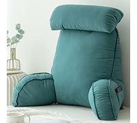 KRXSOBNV Mobiletto porta scarpe, Cuscino relax a cuneo for lettura e TV, comodo cuscino di supporto for la schiena, con for il collo(Emerald Green)