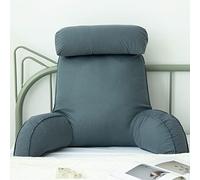 KRXSOBNV Mobiletto porta scarpe, Cuscino relax a cuneo for lettura e TV, comodo cuscino di supporto for la schiena, con for il collo(Blue Gray-cool Silk)