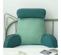 KRXSOBNV Mobiletto porta scarpe, Cuscino relax a cuneo for lettura e TV, comodo cuscino di supporto for la schiena, con for il collo(Emerald Green-cool Silk)