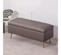 KRXSOBNV Mobiletto porta scarpe, Panca ottomana portaoggetti in pelle con contenitore for cuscini alla fine del letto gambe for porta d'ingresso(E,60X40X45cm)