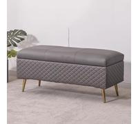 KRXSOBNV Mobiletto porta scarpe, Panca ottomana portaoggetti in pelle con contenitore for cuscini alla fine del letto gambe for porta d'ingresso(H,60X40X45cm)