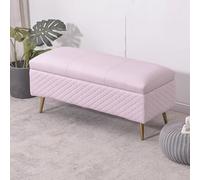 KRXSOBNV Mobiletto porta scarpe, Panca ottomana portaoggetti in pelle con contenitore for cuscini alla fine del letto gambe for porta d'ingresso(L,80X40X45cm)