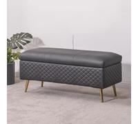 KRXSOBNV Mobiletto porta scarpe, Panca ottomana portaoggetti in pelle con contenitore for cuscini alla fine del letto gambe for porta d'ingresso(G,80X40X45cm)