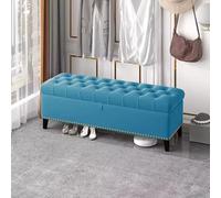 KRXSOBNV Mobiletto porta scarpe, Panca portaoggetti con cuscino for camera da letto, panca for la fine del, for soggiorno, for l'ingresso(Blue,100X40X45cm)