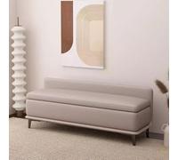 KRXSOBNV Mobiletto porta scarpe, Pouf contenitore con gambe, panca da letto, cassapanca seduta imbottita, organizer for scarpe(E,120X40X50cm)