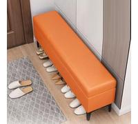 KRXSOBNV Mobiletto porta scarpe, Sedile imbottito in ecopelle Panca lunga portaoggetti all'estremità del letto stretta for la camera da dell'atrio(K,120X30X43cm)