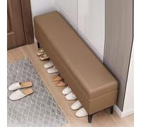 KRXSOBNV Mobiletto porta scarpe, Sedile imbottito in ecopelle Panca lunga portaoggetti all'estremità del letto stretta for la camera da dell'atrio(F,80X30X43cm)