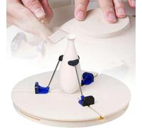 KRXSOBNV, Morsetto for Giradischi con rifinitura di Ceramica, Ruota Portatile da 15,3 Pollici, for la Famiglia, la Scuola e Gli Amanti della Ceramica,Giradischi per Ceramica