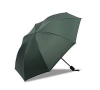 KRXSOBNV Ombrello， Antivento 8 Ribs Apertura e Chiusura Automatica Resistente al Vento, Compatto, Leggero, Resistente, Mini, Pieghevole Portatile(Dark Green Manual)