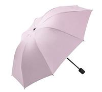 KRXSOBNV Ombrello， Antivento 8 Ribs Apertura e Chiusura Automatica Resistente al Vento, Compatto, Leggero, Resistente, Mini, Pieghevole Portatile(Pink Manual)