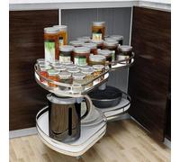 KRXSOBNV, Organizzatore estraibile ad angolo for cucina, armadio, armadio da cucina aperto for mano destra, angolo cieco, for armadi da 900 mm a 1.000 mm,Organizzatore ad angolo per cucina(Left Open)