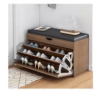 KRXSOBNV Panca portascarpe con scarpiera nascosta, panca scarpiera scarpiera imbottita in PU, mobili for organizer for scarpe con ingresso moderno for bambini e adulti(Brown,80CM)