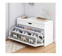 KRXSOBNV Panca portascarpe con scarpiera nascosta, panca scarpiera scarpiera imbottita in PU, mobili for organizer for scarpe con ingresso moderno for bambini e adulti(White,80CM)