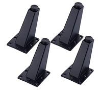 KRXSOBNV Piedi per mobili, Piedini for mobili in Lega di Alluminio, obliqui e rastremati, for tavolini da caffè, for TV Bagno, con Viti(Black,92mm/3.6in)