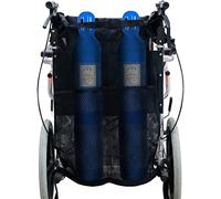 KRXSOBNV, Portabombola doppio for carrozzina, borsa for bombola di ossigeno, con bella tasca in rete for bombole di ossigeno D ed E, for la festa del papà,Borsa per bombole di ossigeno per sedia a ro