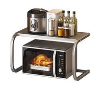 KRXSOBNV, Ripiano for forno a microonde, supporto for forno elettrico da cucina, doppio ripiano for forno a microonde in acciaio inossidabile ,Cremagliera per forno a microonde(Grey)