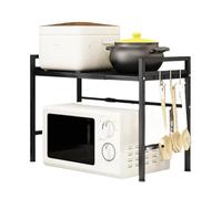 KRXSOBNV, Ripiano for tostapane a microonde estensibile e regolabile in altezza, organizer for supporto for scaffale for dispensa in metallo resistente, ，Cremagliera per forno a microonde