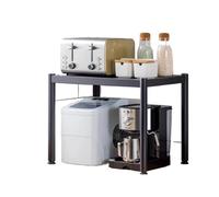 KRXSOBNV, Ripiano for tostapane a microonde, organizer for controsoffitto da cucina for carichi pesanti, capacità di peso di 80 libbre ，Cremagliera per forno a microonde(Black)