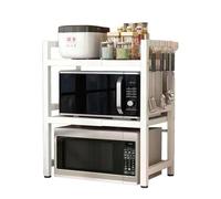 KRXSOBNV, Scaffale con 6 ganci for ripiani da cucina, organizer da banco, può contenere scaffali da panettiere da 80 libbre ,Cremagliera per forno a microonde
