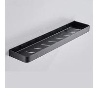 KRXSOBNV Scaffale da bagno, Mensola da bagno in alluminio con scarico, ventilazione e ganci for shampoo, gel, asciugamani, contenitori for condimenti cucina(50cm)