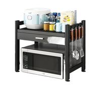 KRXSOBNV, Scaffale portaoggetti utile, piccola libreria da ufficio/espositore for cucina/soggiorno/sala da pranzo, assemblaggio semplice ，Cremagliera per forno a microonde