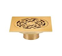 KRXSOBNV, Scarichi a Pavimento Euro Scarico a Pavimento for Doccia in Ottone Antico Deodorante for Bagno Scarico a Pavimento Quadrato Euro Scarico con Coperchio ，Scarichi a Pavimento