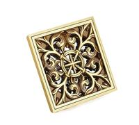 KRXSOBNV, Scarichi Scarico for Doccia Quadrato in Ottone Antico da 10 cm, Filtro for Capelli, Accessori for Il Bagno intagliati, Copertura for Scarico a Pavimento, Stile Basso ，Scarichi a Pavimento