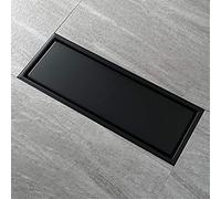 KRXSOBNV, Scarico for doccia lineare con filtro for capelli, scarico a pavimento for doccia rettangolare invisibile in acciaio inossidabile 304 con coperchio rimovibile, 11,8 pollici ,Scarichi a pavim
