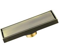 KRXSOBNV, Scarico for doccia lineare con filtro for capelli, scarico a pavimento for doccia rettangolare invisibile in ottone con coperchio rimovibile, scolapiatti e basamento ,Scarichi a pavimento(Br
