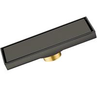 KRXSOBNV, Scarico for doccia lineare con filtro for capelli, scarico a pavimento for doccia rettangolare invisibile in ottone con coperchio rimovibile, scolapiatti e basamento ,Scarichi a pavimento(Gr
