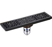 KRXSOBNV, Scarico for Doccia lineare con Filtro for Capelli, Scarico a Pavimento for Doccia Rettangolare in Ottone con Coperchio Rimovibile, 11 Pollici ，Scarichi a Pavimento