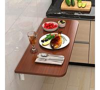 KRXSOBNV Scrivania galleggiante da parete in teak, salvaspazio, pieghevole, for piccoli spazi(Teak,120x30cm/47x12in)