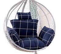 KRXSOBNV, Sedile for sedia a dondolo sospesa da esterno Fodera for cuscino for sedia amaca grande lavabile e addensata con poggiatesta e braccioli,Tappetino per altalena(Royal Blue)