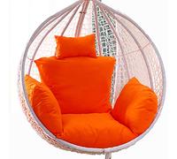 KRXSOBNV, Sedile for sedia a dondolo sospesa da esterno Fodera for cuscino for sedia amaca grande lavabile e addensata con poggiatesta e braccioli,Tappetino per altalena(Orange)