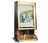 KRXSOBNV, Sensore Completamente Automatico con Poster pubblicitario sostituibile Spazzola elettrica pubblica for Scarpe,en,Lucidascarpe Elettrico(Golden)
